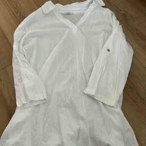 White Linen beach coverup